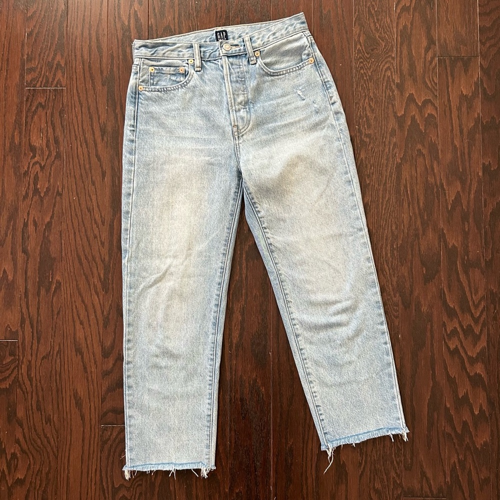 GAP High-Rise Boyfriend Jeans | Size: 0/25 | Lightwash Denim | 23" Inseam